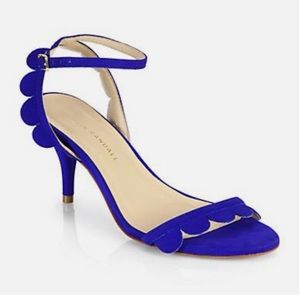LOEFFER RANDALL Blue Suede Sandals Stiletto Heels, Brand New, SIZE 6 B.